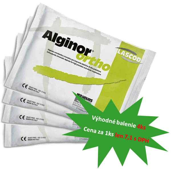 Alginor ortho – chromatická alginátová odtlačková hmota vhodná pre ortodonticlé odtláčanie